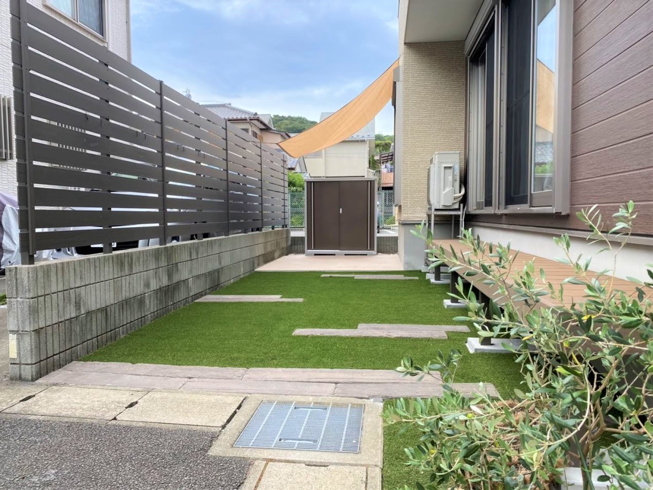 駐車場兼用のナチュラルガーデン エクステリアブログ 神奈川県平塚市 木村植物園