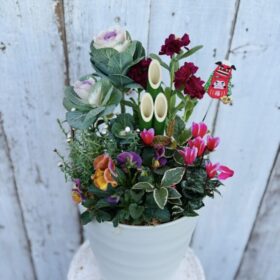 お花の門松寄せ植え教室