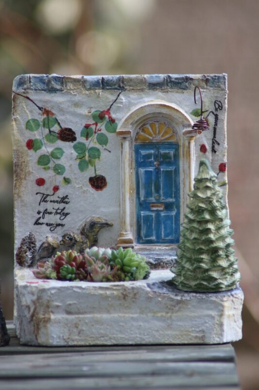 モルタル・ドア型　デザイン鉢WS