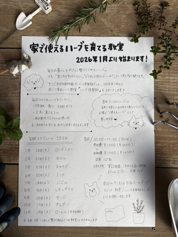 2026年ハーブ倶楽部