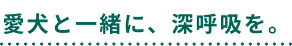 愛犬と一緒に、深呼吸を。