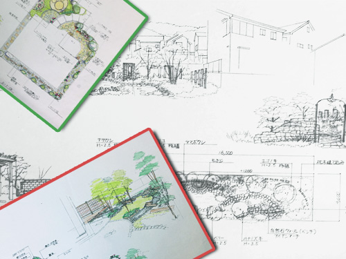 イラスト：庭の設計図