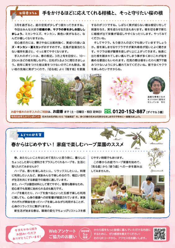 木村植物園かわら版2026年3月4月号④